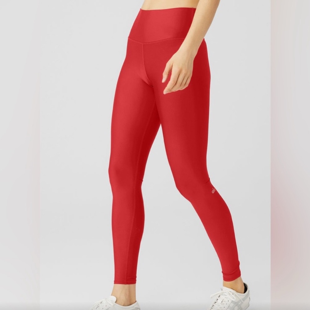 Alo high waist airlift leggings in red